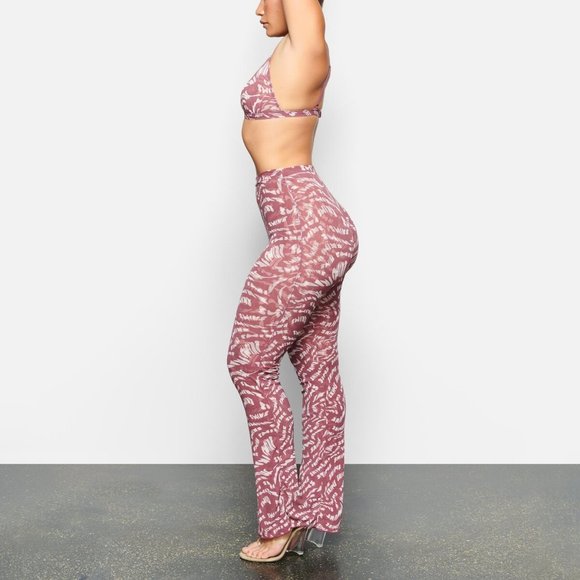 SKIMS Set Summer Mesh Pants Raspberry Swirl Large - Picture 12 of 12